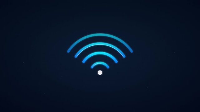 azure signal icon with radiating wireless network bars