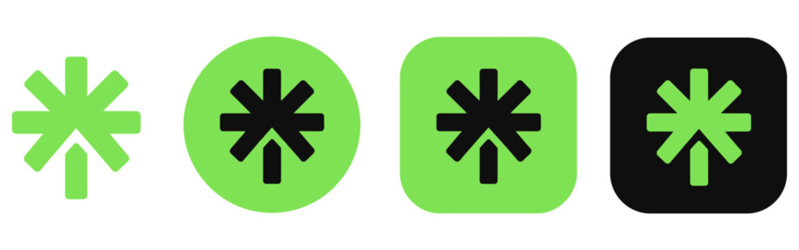 Linktree logo app icon set with profile link button and social media portfolio symbol for editorial web vector illustration