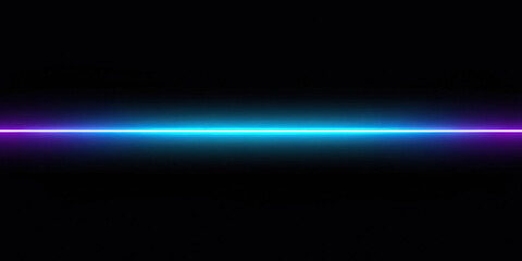 Fototapeta premium Glowing blue and purple neon light line