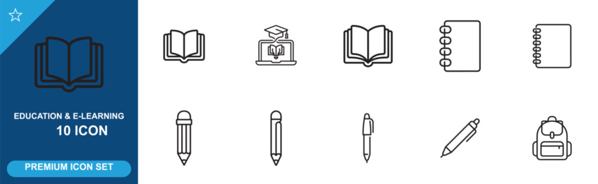 Office equipment icon collection with monitor printer scanner webcam and microphone design.