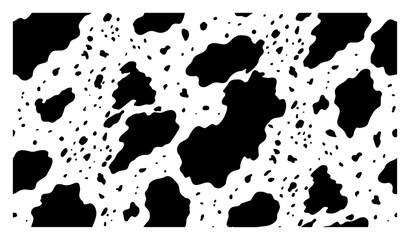 Cow print seamless background with abstract dalmatian spots animal skin texture style © Cristiano