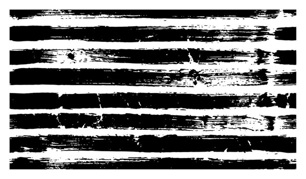 Horizontal grunge stripes pattern with distressed brush strokes and rustic wood texture