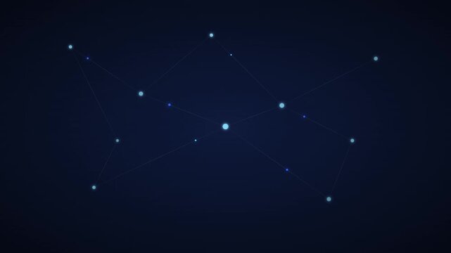 clean tech node mesh neural firing animation