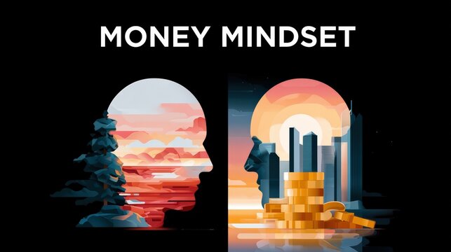 Conceptual Image of Money Mindset for Financial Growth and Success