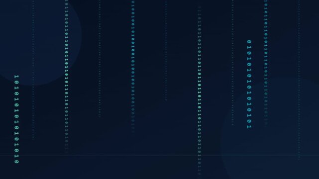 corporate data stream binary code symbol animation