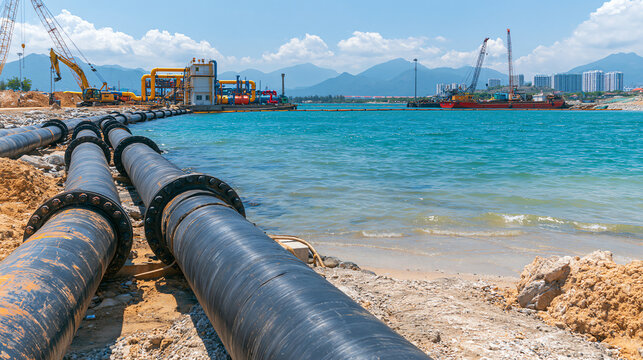 Dredging Pipeline and Booster Pump Station at Coastal Site