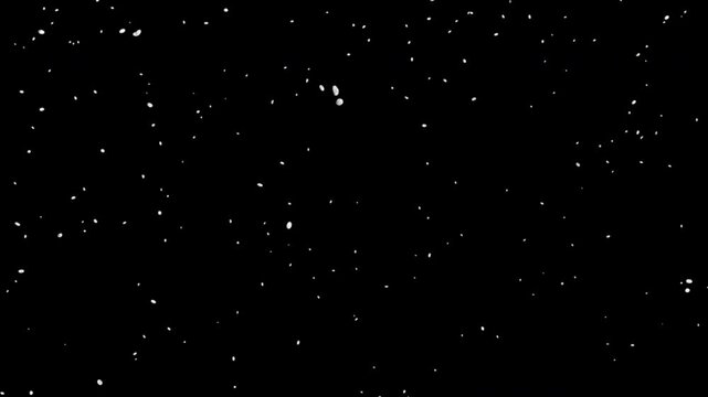 Seamless transparent snowfall overlay loop animation