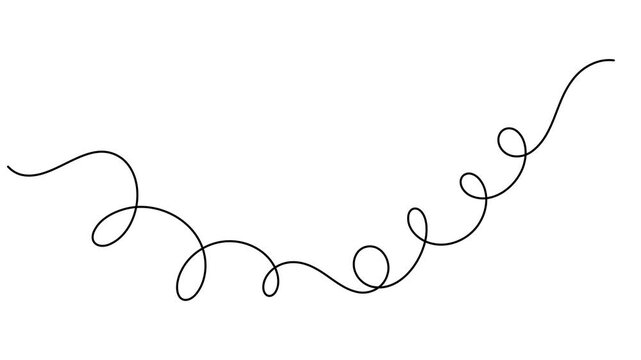 Clean and modern motion graphics showing a continuous single line forming horizontal squiggles perfect abstract asset for video editors, transitions, branding minimal design, creative animation video