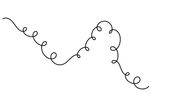 Clean and modern motion graphics showing a continuous single line forming horizontal squiggles perfect abstract asset for video editors, transitions, branding minimal design, creative animation video