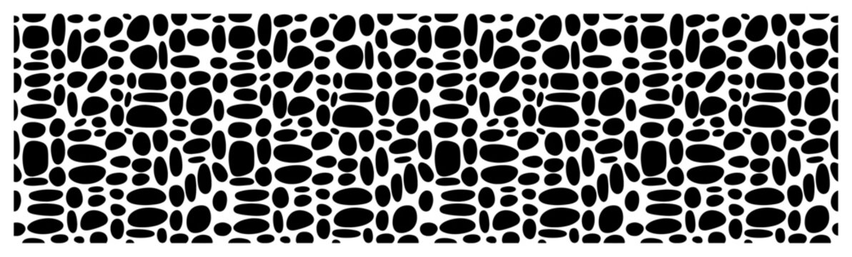 Pebble stone pattern with organic rounded shapes in mosaic style
