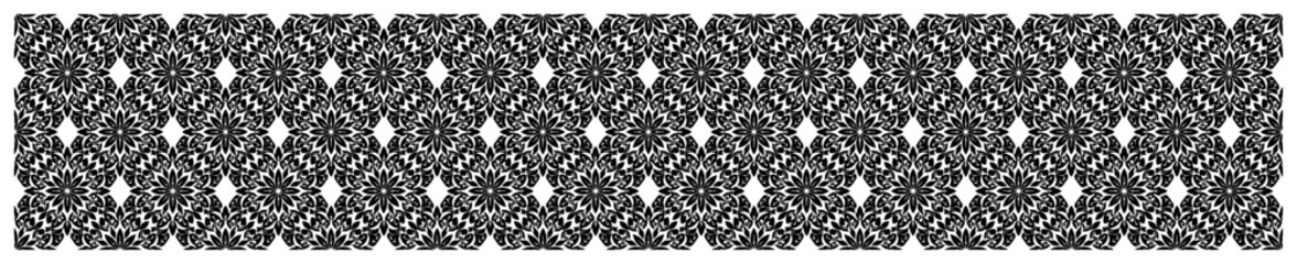 Fototapeta premium Symmetrical floral star ornaments arranged in a geometric tile pattern