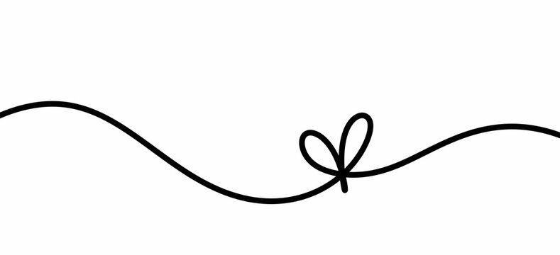 Continuous One Line Loop Curve Abstract Minimal Line Art Isolated on White Background