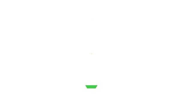 red, green and yellow triangle. Minimalist three layer pyramid chart infographic animation isolated on white background