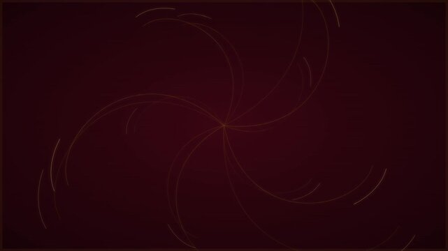 Deep Maroon And Gold Strange Attractor Luxury Animation