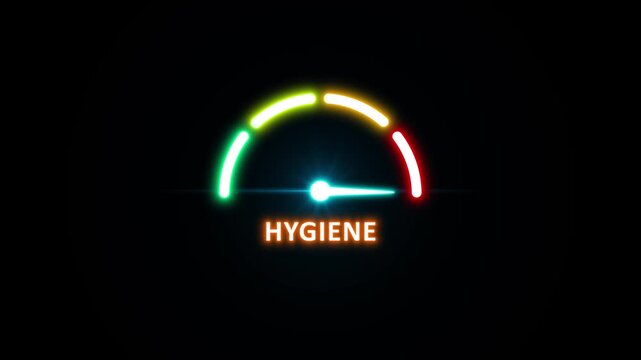 Hygiene medium, text, word level concept.Suitable for balanced cleanliness, moderate sanitation, and steady health visuals. 4K video. on transparent background.