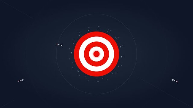 dynamic bullseye target icon on goal motion background