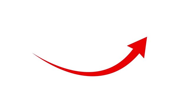 black curve arrow icon on transparent background. flat style. arrow icon for your web site design, logo, app, UI. arrow indicated the direction symbol. curved arrow sign. 4k video.