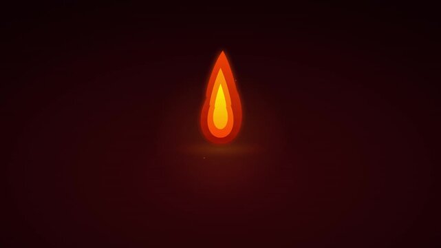 dynamic fire flame icon on vibrant heat background
