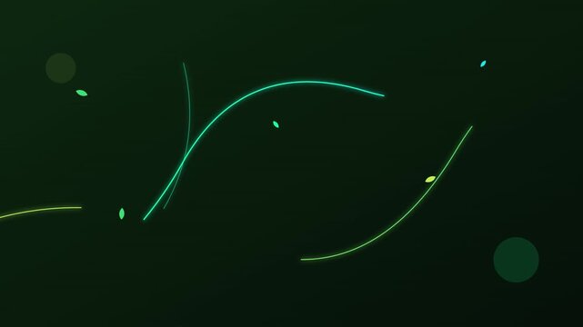 Eco Green Growing Vine Abstract Vector Animation