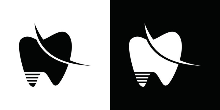 modern simple tooth logo vector