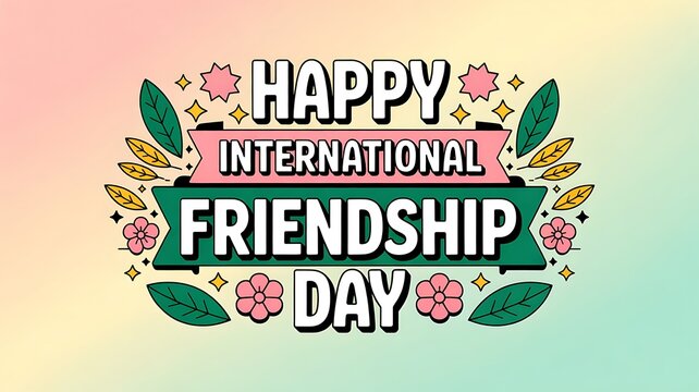Happy international friendship day celebration