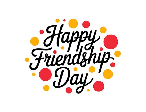 Happy friendship day colorful celebration graphic
