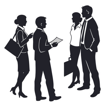 Business professionals discussing documents in modern office with collaborative teamwork mood