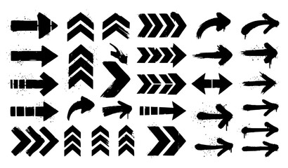 Arrow Chevron Stencil Grunge Spray Paint Vector Collection © MSTSUFIA