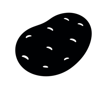 Potato icon. Vegetable, tuber, spud, root crop, produce, cooking ingredient, harvest. Flat vector illustration isolated on white background.