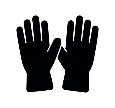 Pair of gloves icon. Gloves, handwear, protective gloves, winter gloves, safety, workwear, mitts. Flat vector illustration isolated on white background.