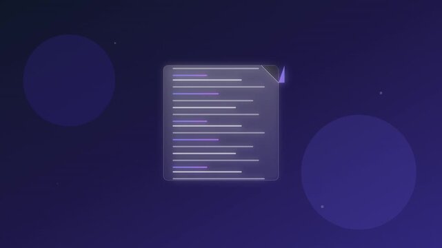 flipping file document icon with clean white folds