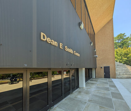 Chapel Hill, NC - USA - 6-30-2026: The Dean Smith Center, home of Tarheels basketball, on the campus of the University of North Carolina