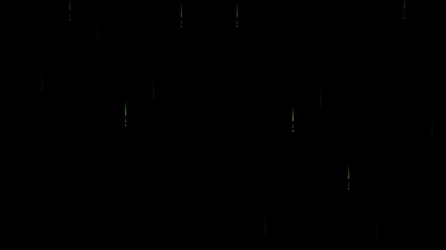 Futuristic Digital Rain Code Matrix Abstract Vector Animation
