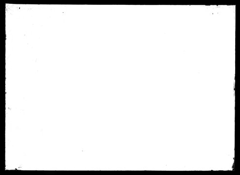 Vintage slide film frame of an old camera with some dusts  on transparent background (png image)