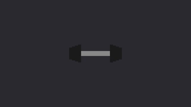 Minimalist dumbbell animation for fitness and gym branding 4k workout