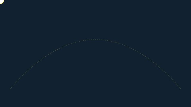 Minimalist loading spinner animation with dotted arc path on dark 4k background, progress indicator