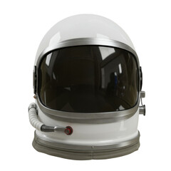 Fototapeta premium Vintage white astronaut helmet isolated on transparent background