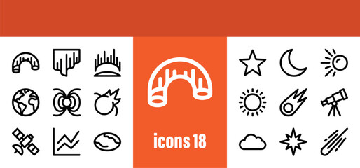 Collection of space and astronomy icons © liubomir118809