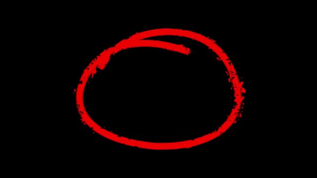 Handwritten red circle. For marking text, numbers, marker pen, pencil, logo, hand-drawn doodle grunge circle highlights. 4k Hand-drawing doodle oval frame circle round animation, Circle marker 
