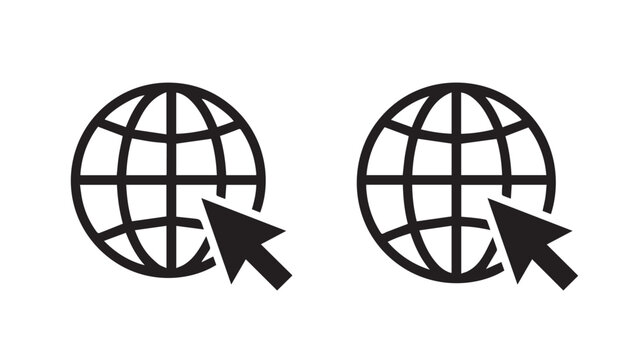 Icons with computer mouse cursor