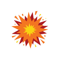 Explosion effect symbol, comic book boom burst, firework blast, pop action graphic © PPS