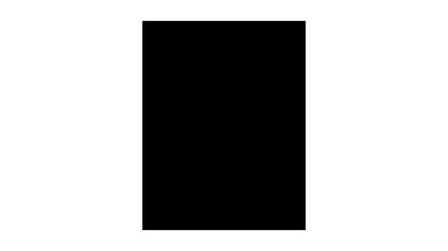 Minimalist 4k black vertical rectangle shape pulsing and expanding animation on white background
