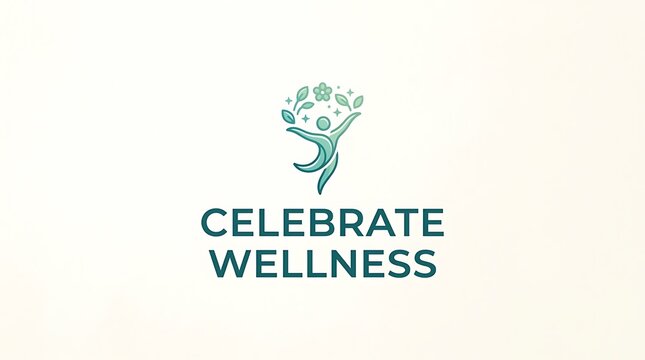 Minimal icon top, text &ldquo;Celebrate Wellness&rdquo;