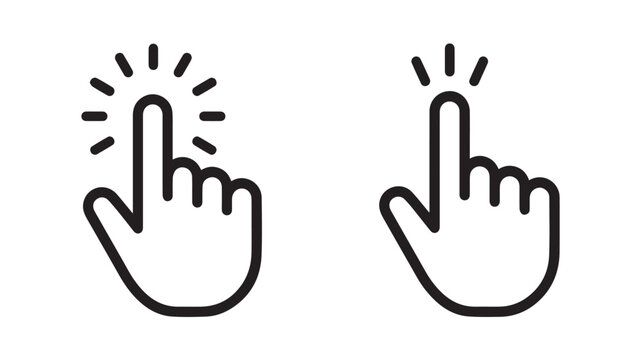  Hand cursor icons set