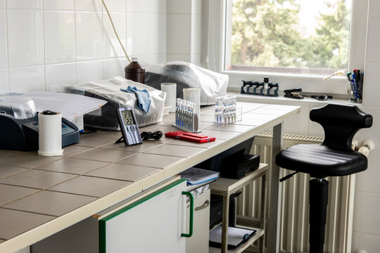 Modern Laboratory Workspace with Scientific Equipment for Research and Sample Analysis
