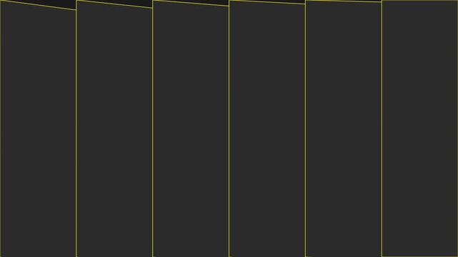 Minimalist abstract animation 4k background, with vertical moving, lines and golden, edges