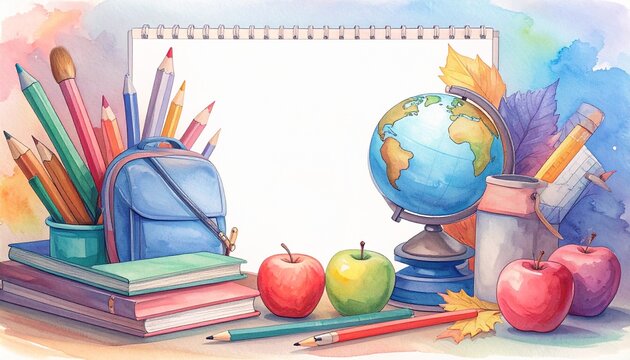 border frame of back to school concept, background and wallpaper graphic resource