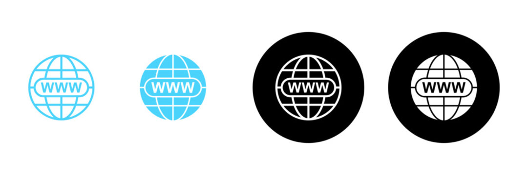 Web icon vector. go to web sign and symbol. web click icon. Global search icon