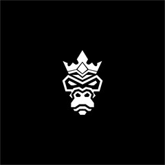 gorilla robot line logo concept © Veni