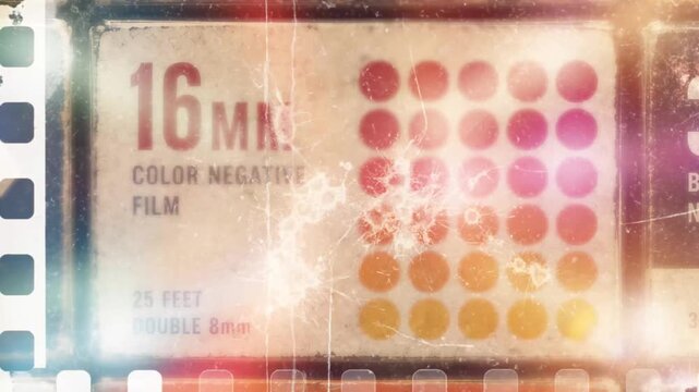 Scratched Film Title Animation. High quality 4k footage